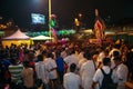 Kavadi bearer and crowds